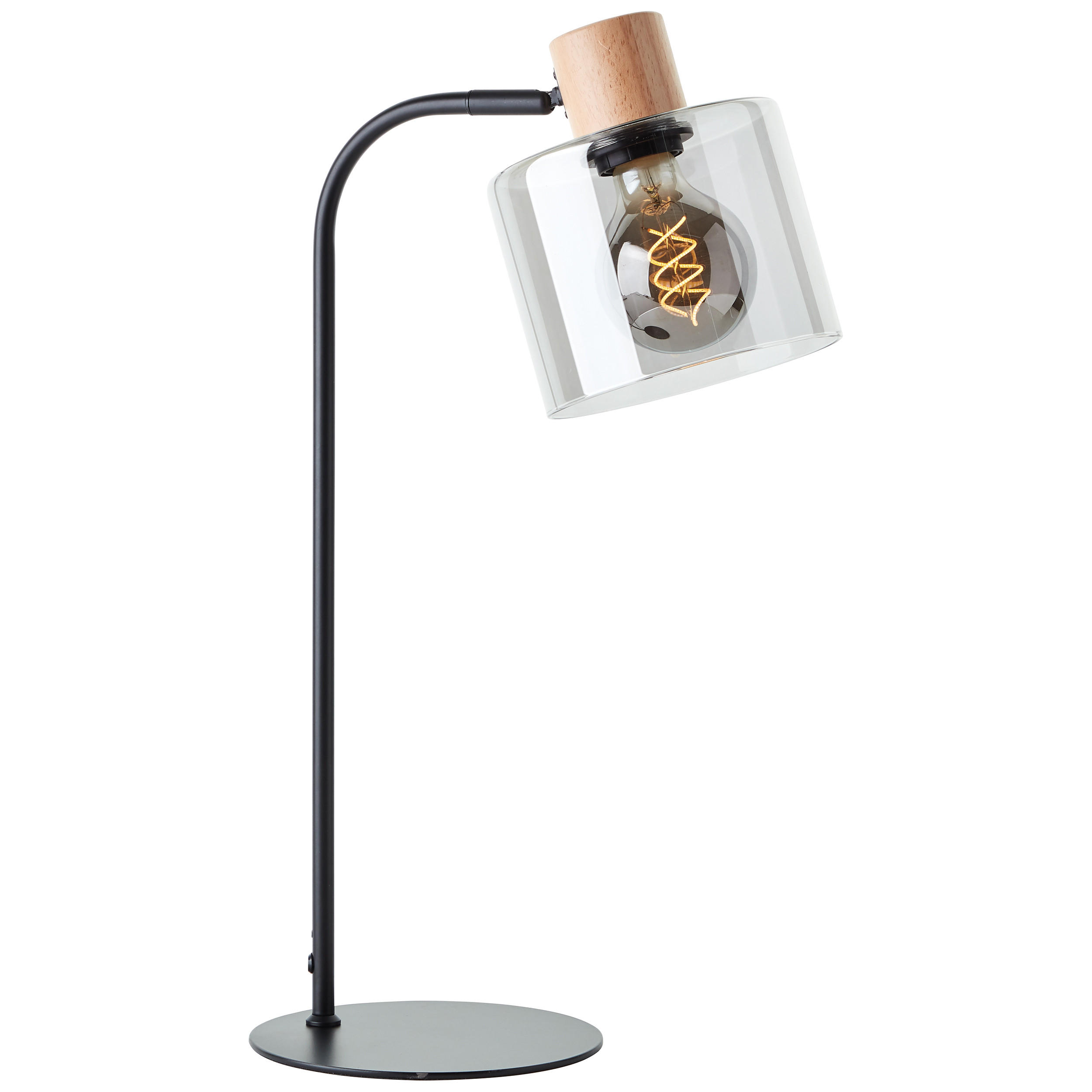 TISCHLEUCHTE Weald 94707/93 - Schwarz, Holz (27/18/50cm) - Brilliant