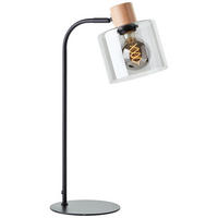 TISCHLEUCHTE Weald 94707/93 - Schwarz, Holz (27/18/50cm) - Brilliant