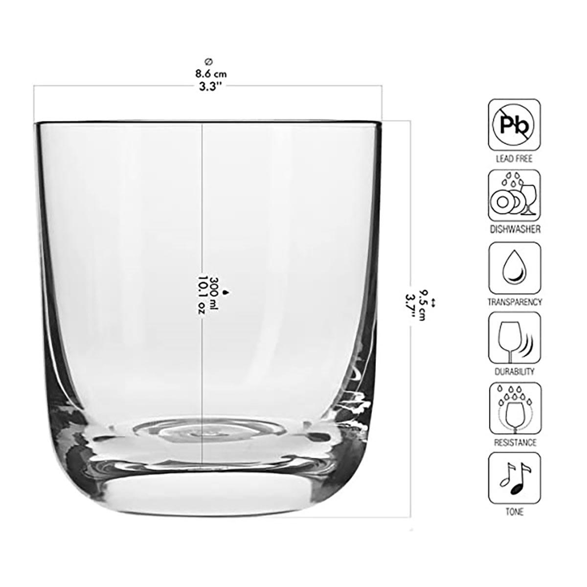 WHISKYGLÄSER Glamour, 6er-Set, 300 ml - Transparent, Glas (0.3L) - Krosno Glass