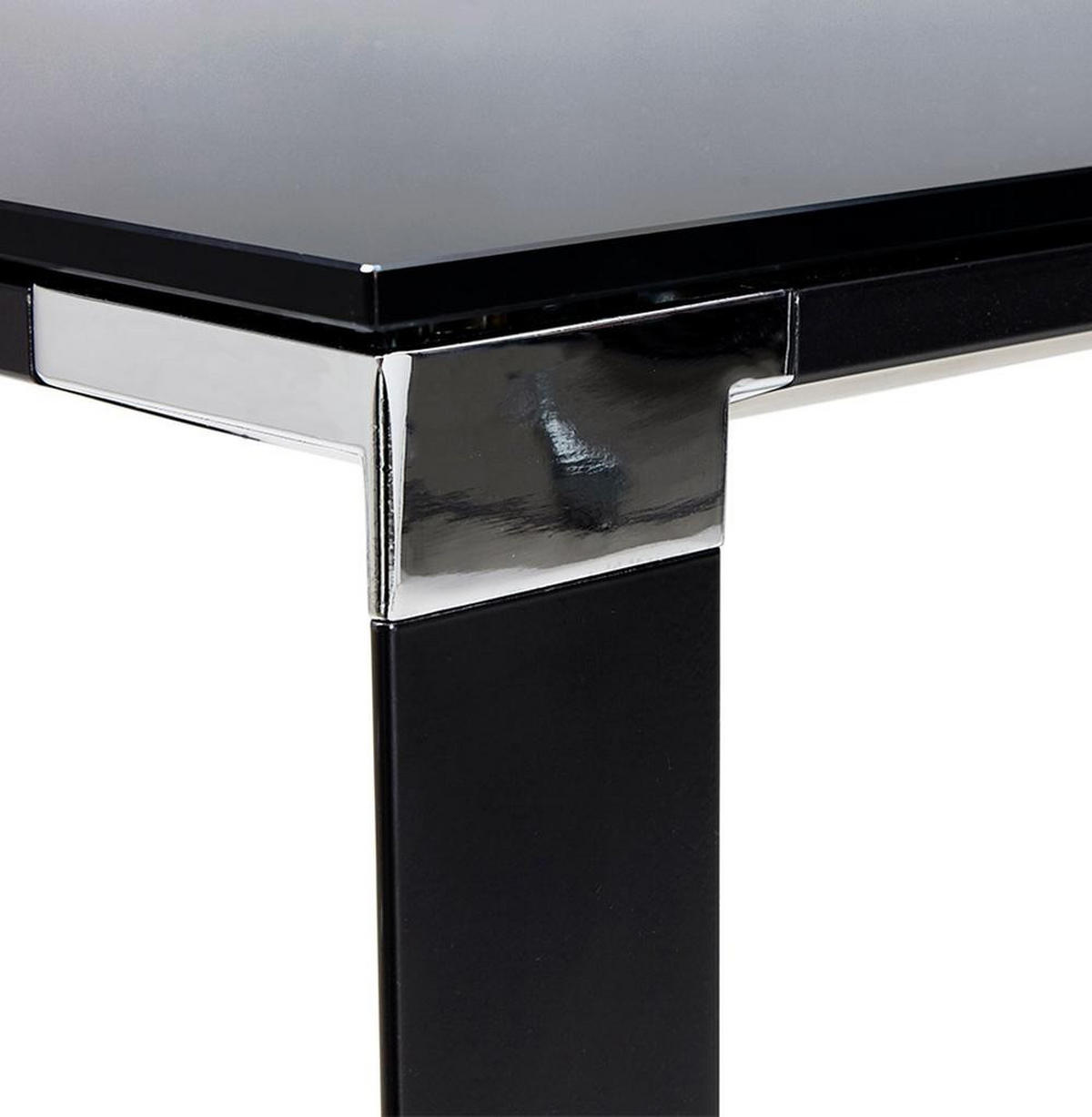 HOCHTISCH Glas Metall Multifunktional KERIX, Schwarz 140x70x101 cm - Schwarz, Glas/Metall (70/140/101cm) - KADIMA DESIGN