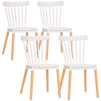 ESSZIMMERSTÜHLE 4er-Set DE-13228 Skandinavisch mit hoher Rückenlehne Weiß - Weiß, Kunststoff (52.5/83/48cm) - ComfortXL