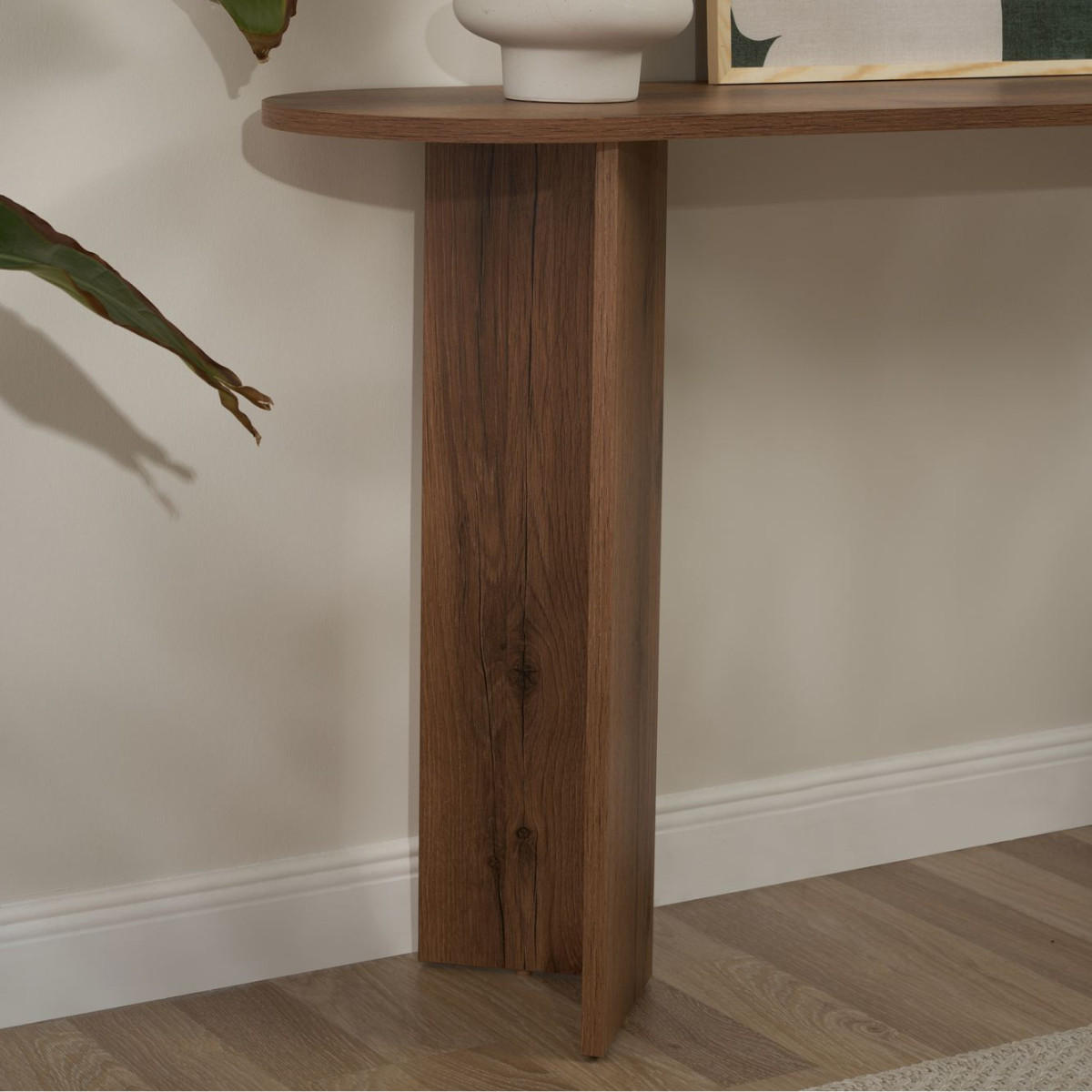 KONSOLE mit zwei Beinen SIRA 150/35/75 cm - Naturfarben, Holzwerkstoff (150/35/75cm) - Calicosy