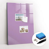 MAGNETTAFEL 40x60 Flieder schwarzer Marker - Violett, Glas (40/0.4/60cm) - TULUP