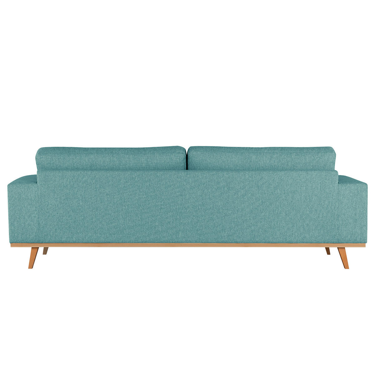 3-SITZER SOFA - Buchefarben/Petrol, Buchenholz/Textil (237/81/88cm) - home24