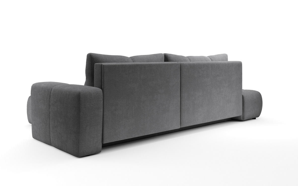 ECKSOFA DUCA R-S Grau Chenille mit Schlaffunktion - Grau, Holz (266.5/266.5cm) - MASSENO