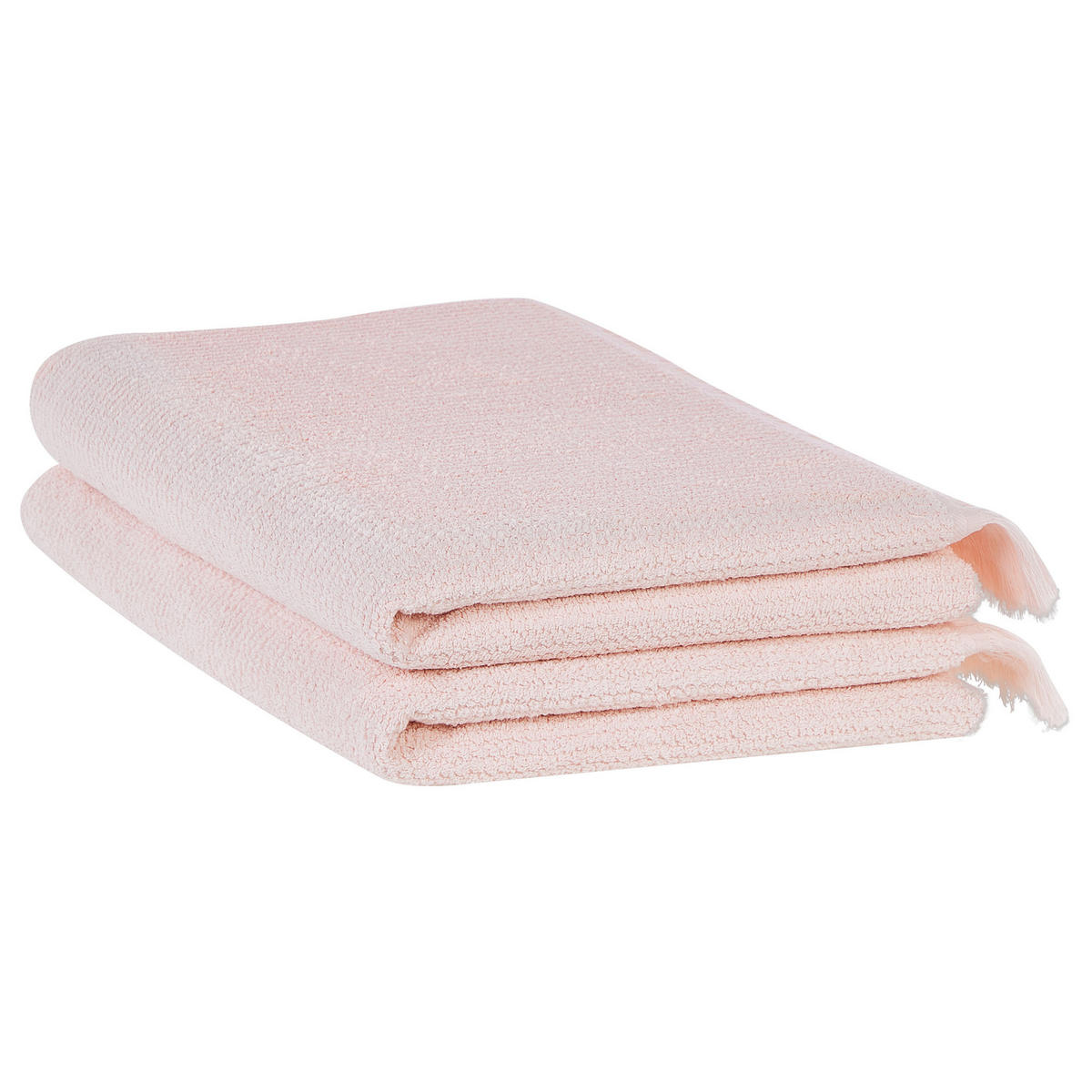 BADEHANDTUCH 2-teilig Rosa Atiu - Pink, Textil (100/150cm) - Beliani