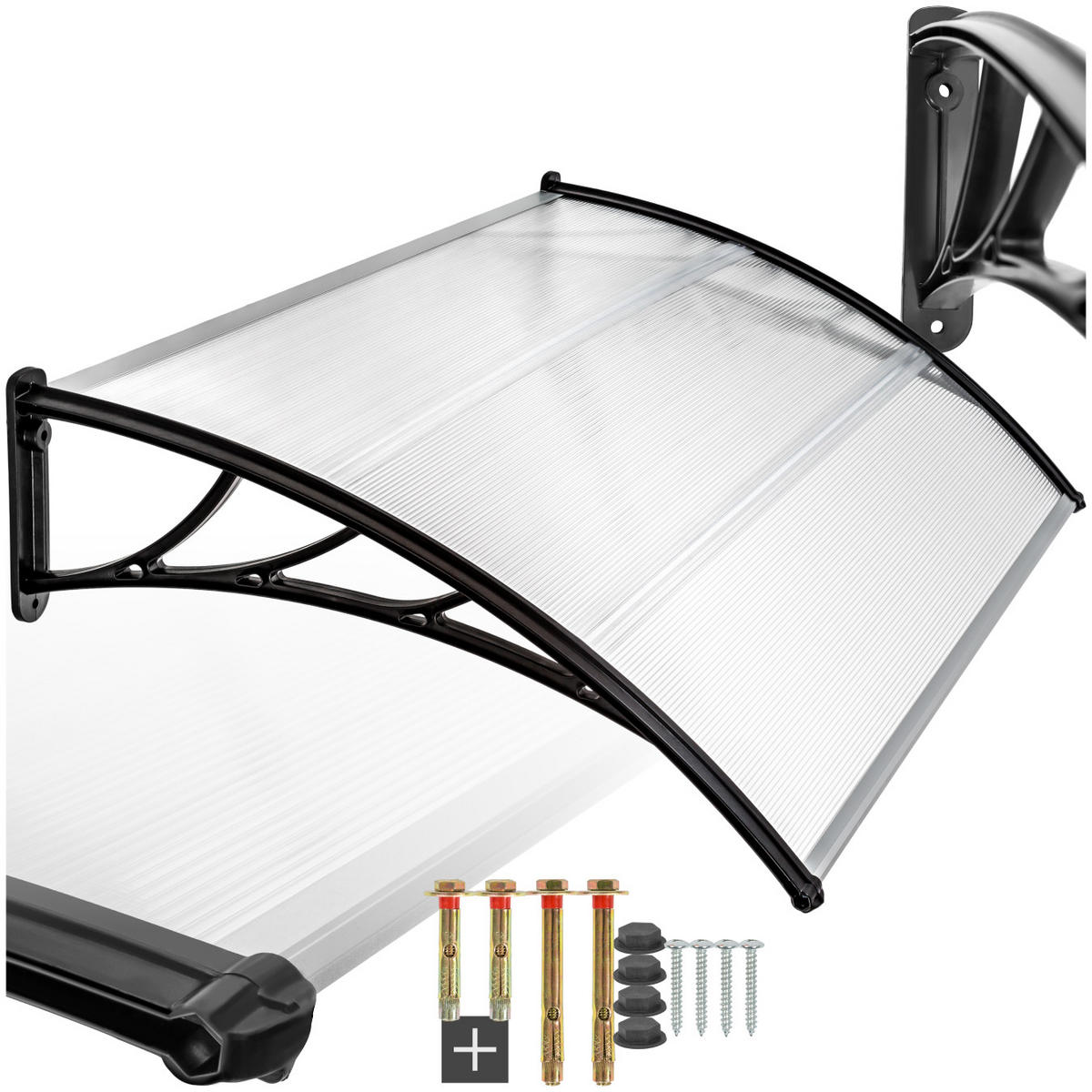 VORDACH ,120 x 93 cm,transparent - Transparent, Kunststoff (120/0.5/93cm) - tectake