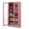 VITRINENSCHRANK Amelia - Rosa, Metall (90/185/40cm) - Jan Nowak