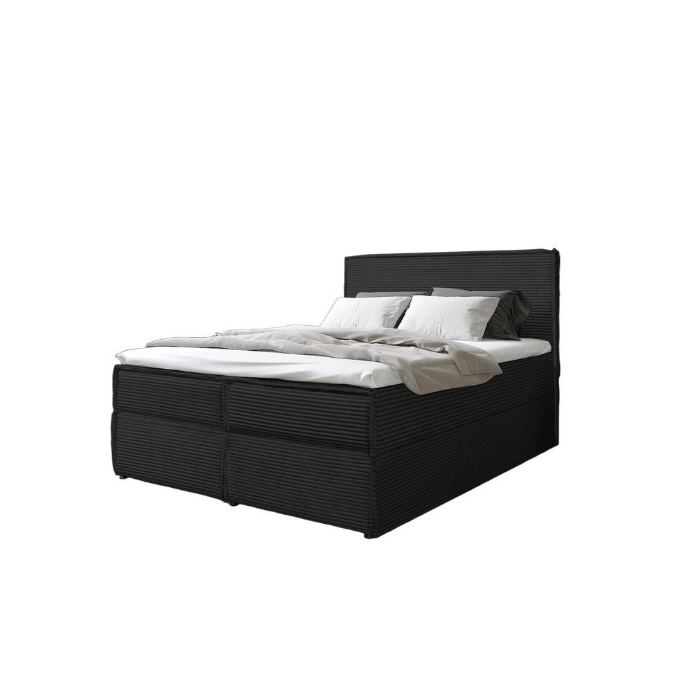 BOXBETT Tilia II Schwarz 160x200 cm - Schwarz, Textil (160/200cm) - B&B Home