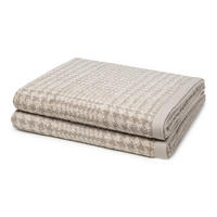 DUSCHTUCH Brooklyn Glencheck 2er-Set - Braun, Textil (80/150cm) - MÖVE