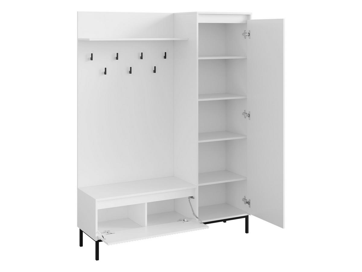 GARDEROBE-SET Ozmi 1D1K - Schwarz, Holzwerkstoff/Metall (135/180/40cm) - MIRJAN24