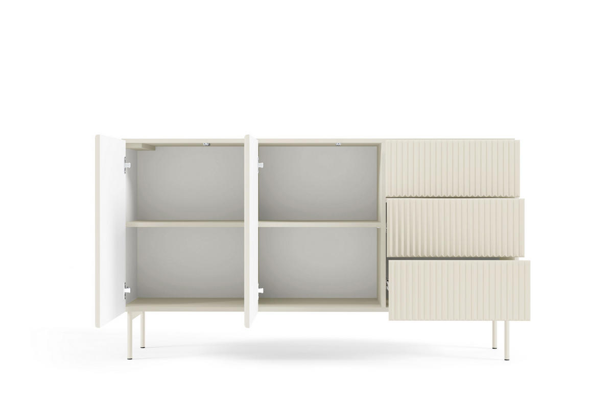 KOMMODE, Kaschmir, 147 x 81,2 x 39,8 cm - Beige, Holzwerkstoff (147/81.2/39.8cm) - 3XE LIVING