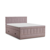BOXSPRINGBETT Caya 140/200 cm, in Lila, Bettkasten, Matratze, Topper - Lila/Schwarz, Holz/Holzwerkstoff (140/200cm) - Maison de Reve