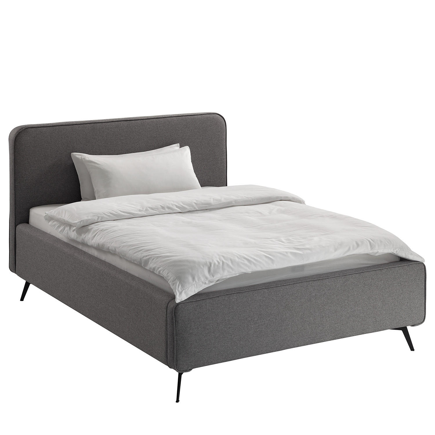 POLSTERBETT - Grau, Textil (140/200cm) - home24