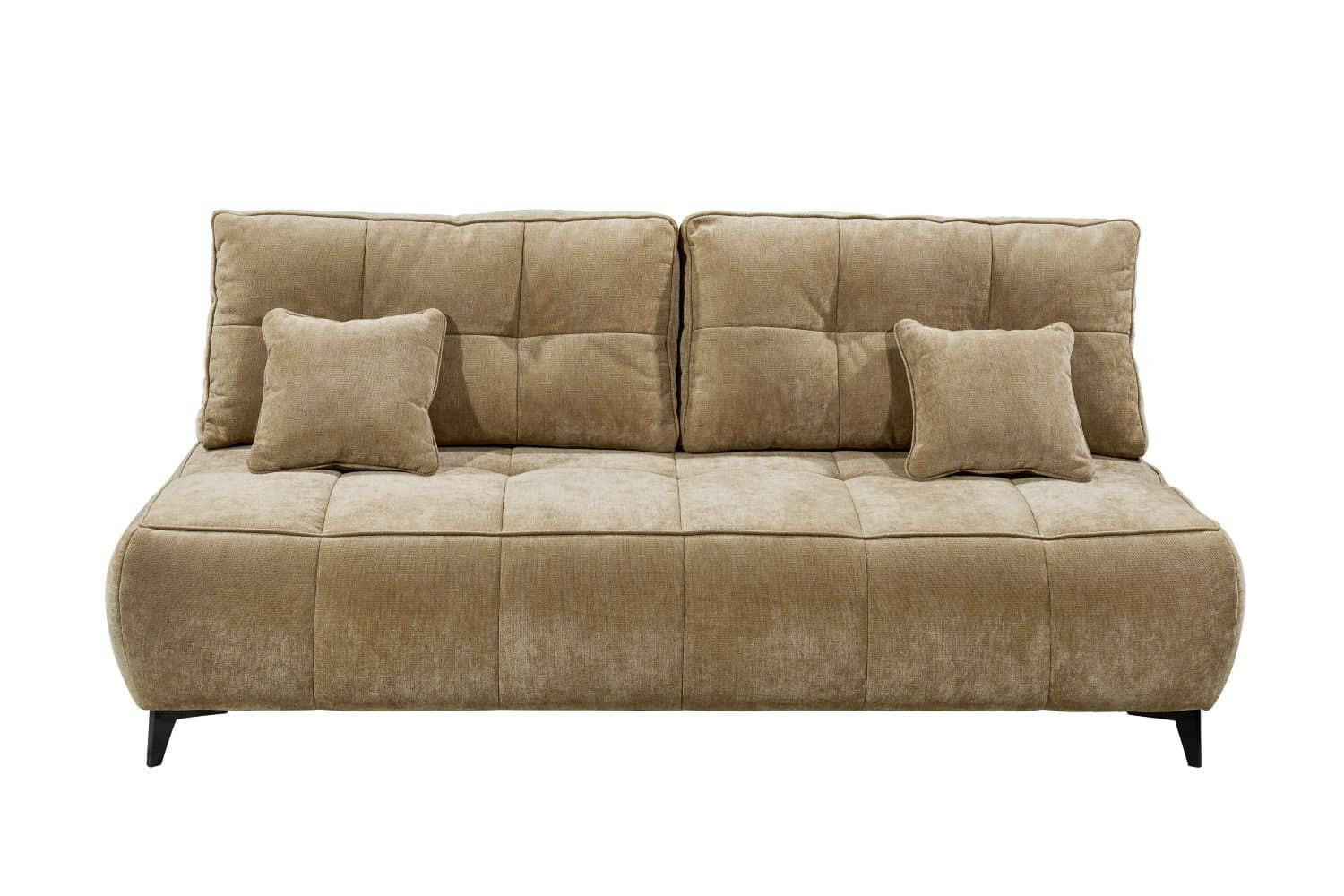 SCHLAFSOFA mit Bettkasten und Schlaffunktion - Beige/Schwarz, Holz/Kunststoff (215/96/106cm) - ed exciting design