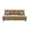 SCHLAFSOFA mit Bettkasten und Schlaffunktion - Beige/Schwarz, Holz/Kunststoff (215/96/106cm) - ed exciting design