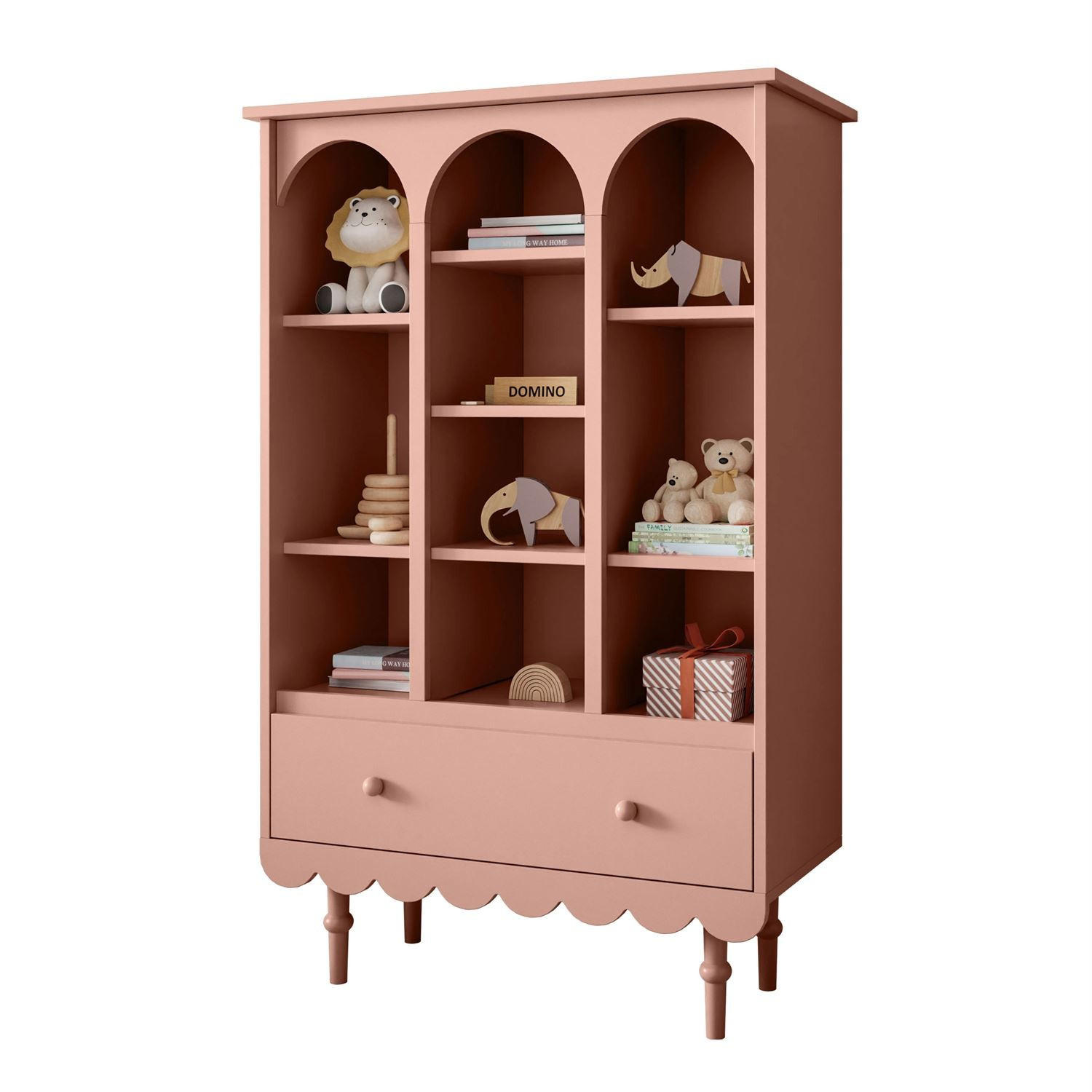 BABYREGAL BABUSHKA, Natürlich Rosa - Rosa, Holzwerkstoff (84/140/35cm)
