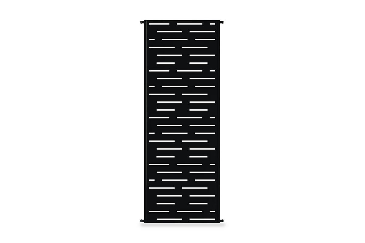 SICHTSCHUTZPANEEL dekorativ Arlberg schwarz H.160cm Vollmuster - Schwarz, Metall (60/160cm) - Casanoov