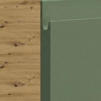 HÄNGESCHRANK Florence W2/50 Eiche Artisan / RAL 6013 schilfgrün matt 50 / 32,5 / 72cm - Türanschlag rechts - Eiche Artisan/Grün, Holz/Holzwerkstoff (50/72/32.5cm) - Feldmann-Wohnen