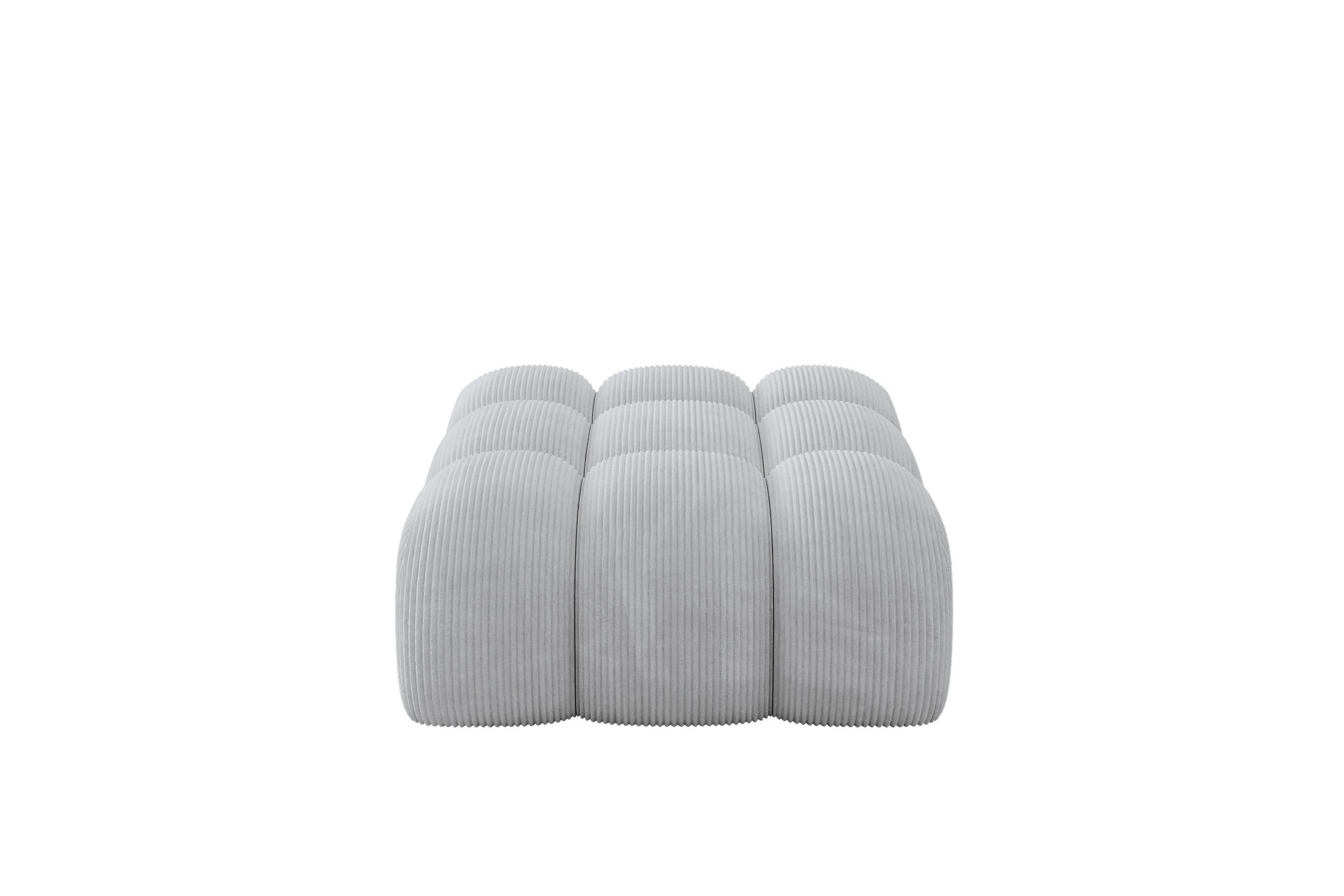 ALTDECOR TABURET OLEA-PUF 91x87x44 cm Šedá Manšestr