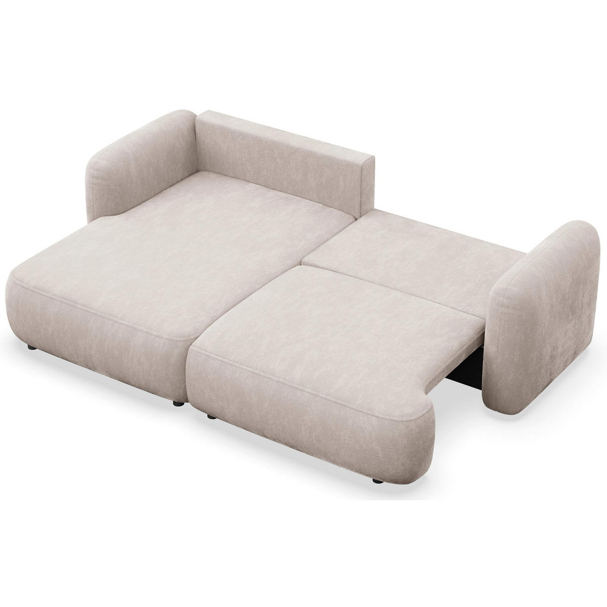 ROHOVÁ SEDAČKA Tvoya světle béžová žinylka - černá/ecru, textil/plast (267/175cm) - Selsey