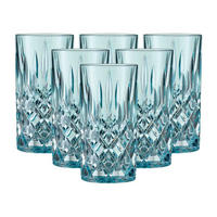 LONGDRINKGLÄSER Noblesse Colors Aqua 395 ml 6er Set - Blau, Glas (0.395L) - Nachtmann
