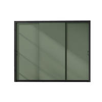 SCHIEBETÜRENSCHRANK - Kleiderschrank Sahara - 250 - Grün - Schwarz/Grün, Holzwerkstoff (255/206/60cm) - Möblo