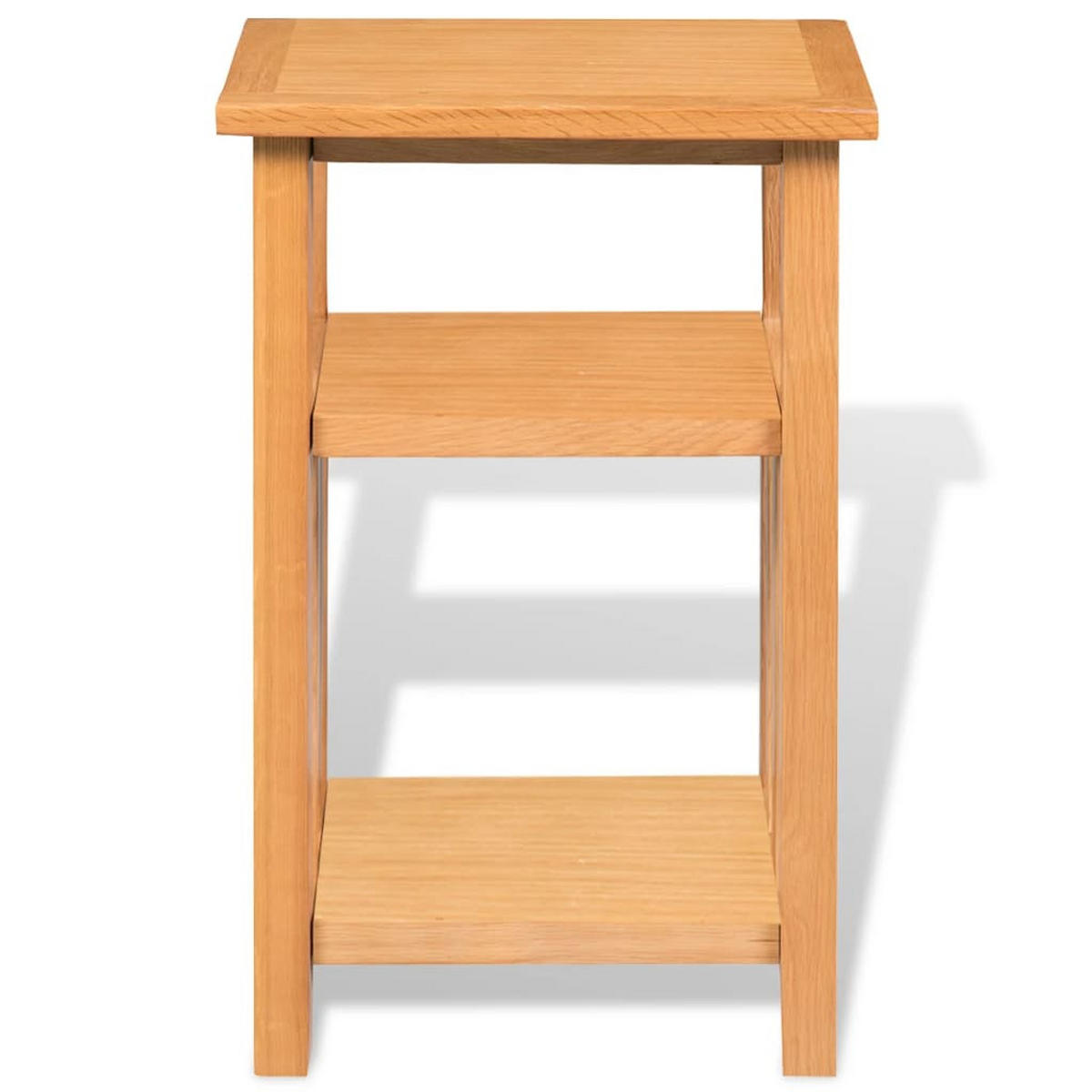 BEISTELLTISCH mit Zeitungsablage 27x35x55 cm Massivholz Eiche - Braun, Holz (27/35/55cm) - furnicato