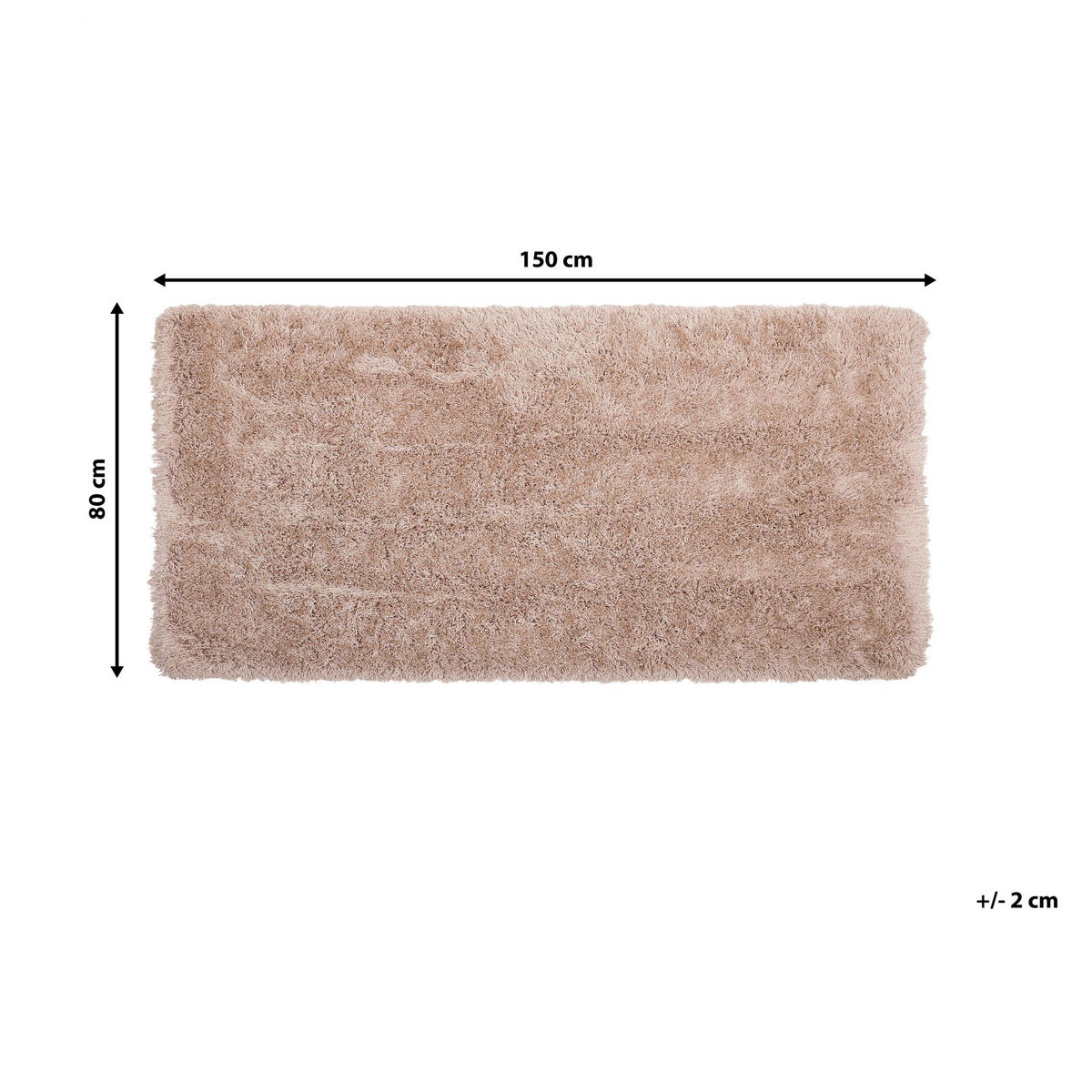 SHAGGY-TEPPICH Cide 150/80 cm - Beige, Kunststoff (80/150cm) - Beliani