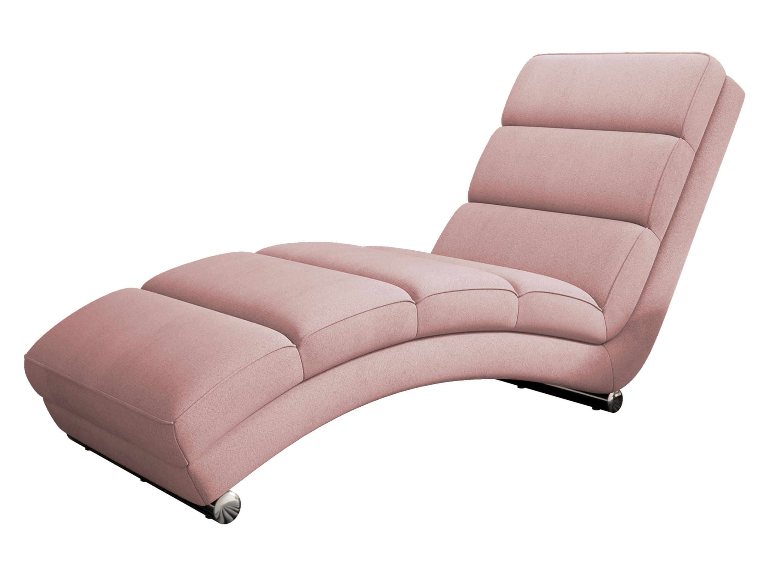 RELAXLIEGE Holiday - Chromfarben/Hellrosa, Holz/Textil (62/84/180cm) - MIRJAN24