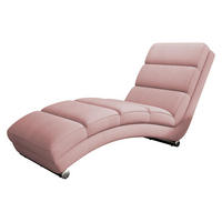RELAXLIEGE Holiday - Chromfarben/Hellrosa, Holz/Textil (62/84/180cm) - MIRJAN24