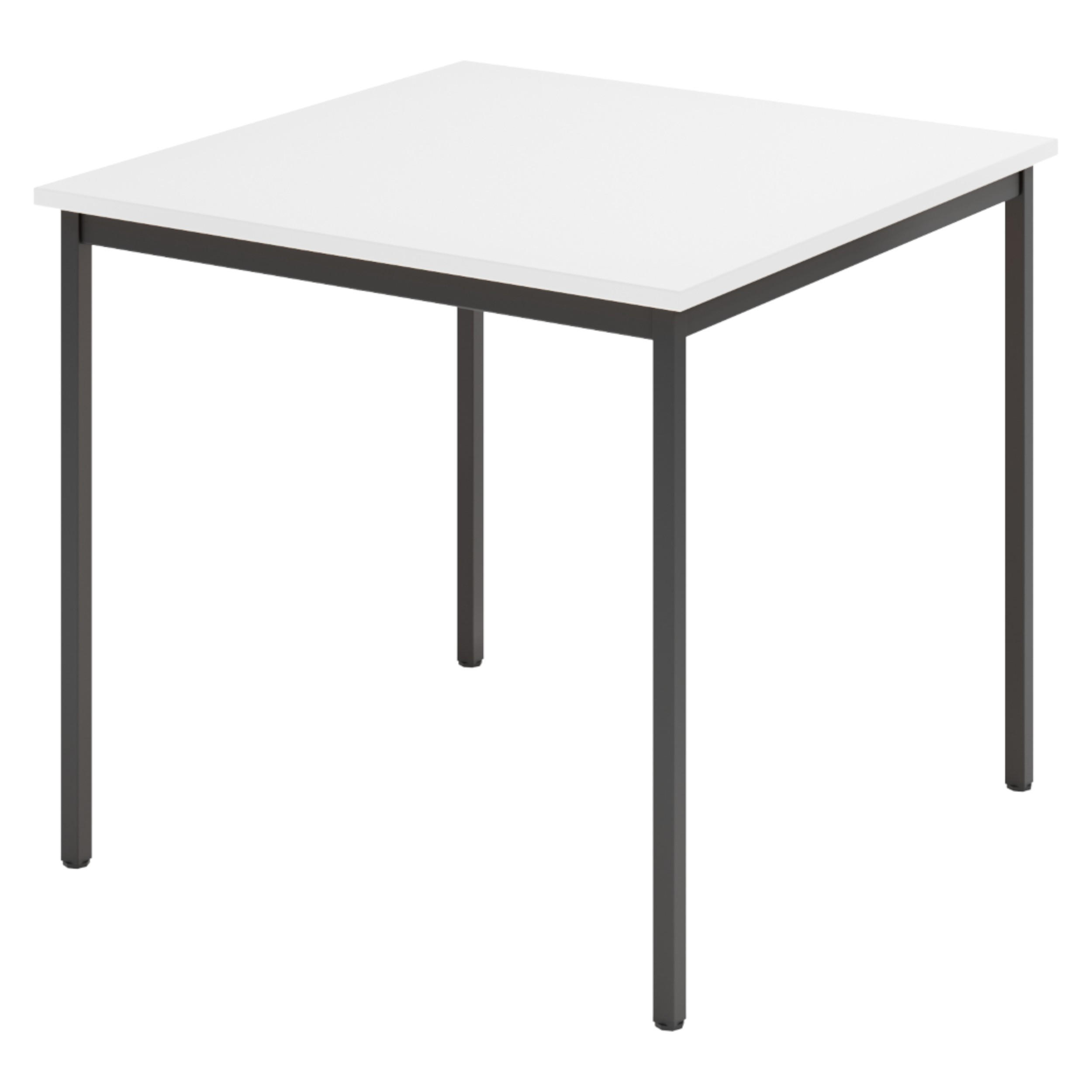 KANTINENTISCH Serie-V 80/80/72 cm in Weiß/Schwarz - Schwarz/Weiß, Holzwerkstoff (80/80/72cm) - bümö