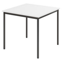 KANTINENTISCH Serie-V 80/80/72 cm in Weiß/Schwarz - Schwarz/Weiß, Holzwerkstoff (80/80/72cm) - bümö