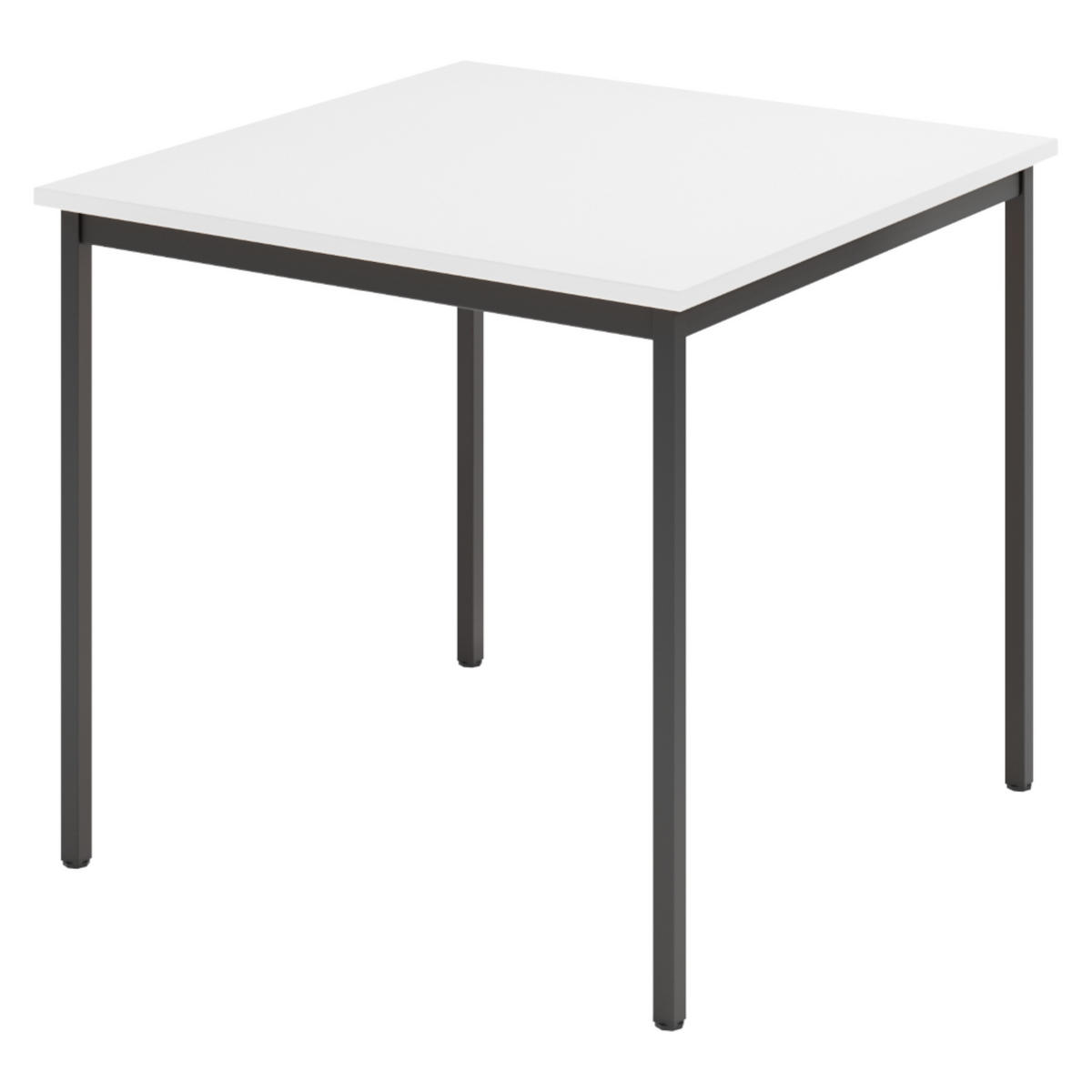 KANTINENTISCH Serie-V 80/80/72 cm in Weiß/Schwarz - Schwarz/Weiß, Holzwerkstoff (80/80/72cm) - bümö