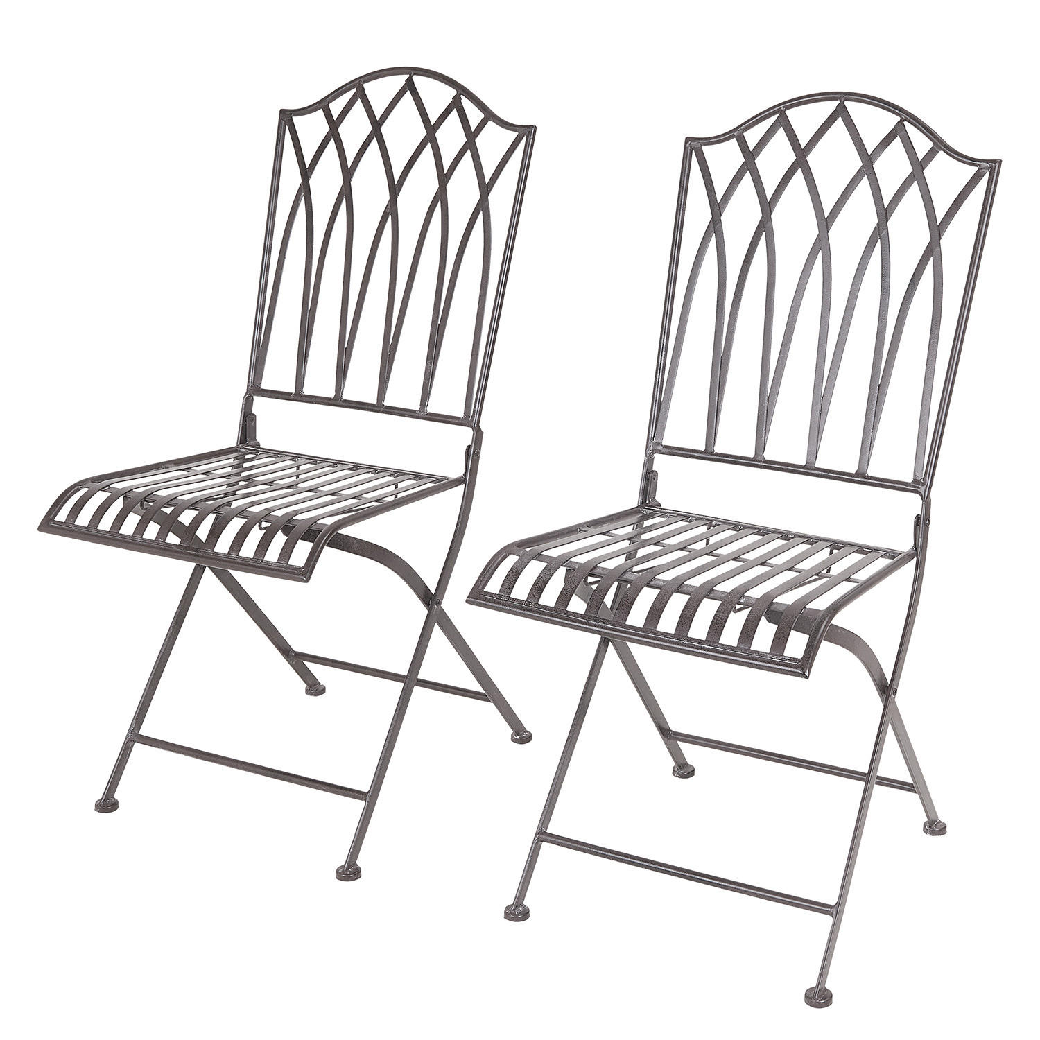 GARTENSTUHL (2er Set) Mandala Garden - Braun, Metall (41/93/56cm) - Butlers