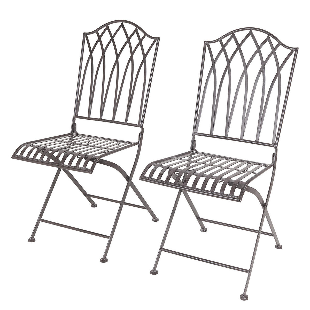 GARTENSTUHL (2er Set) Mandala Garden - Braun, Metall (41/93/56cm) - Butlers