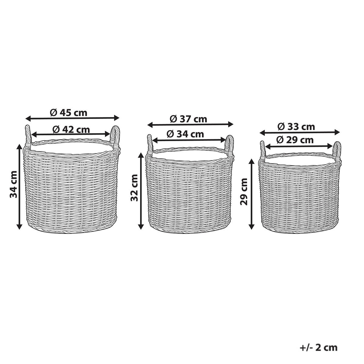 BLUMENKORB Braun Pendula - Braun, Kunststoff (29cm) - Beliani