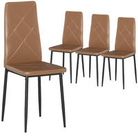 STÜHLE Braun 4 Stück - Braun, Leder (41/97/50cm) - GiPP