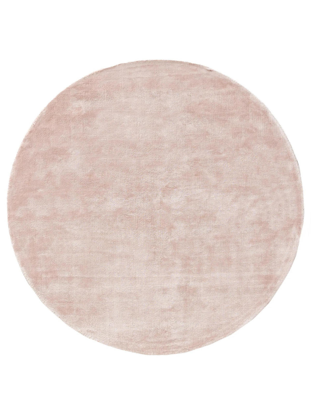 VISKOSETEPPICH rund Nela Rosa ø 120 cm rund - Rosa, Textil (120/120cm) - benuta Pure