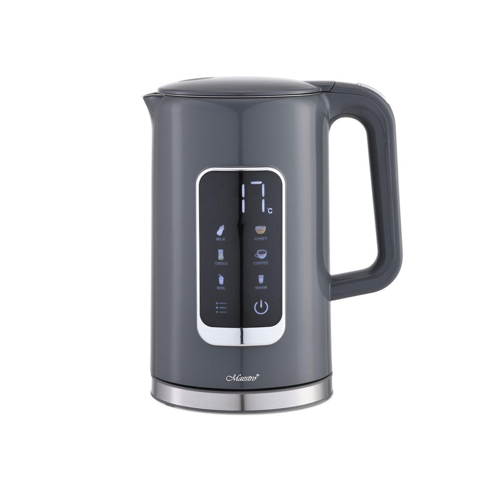 WASSERKOCHER ELEKTRISCH Graphit 17/17/25 cm MR024GREY - Graphitfarben, Metall (17/25/17cm) - Maestro 