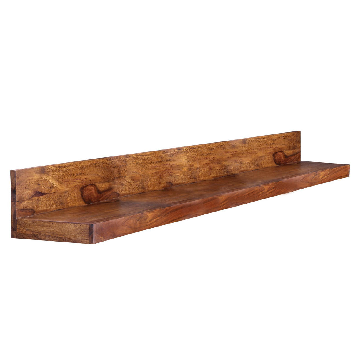 WANDREGAL NAKO Massivholz Flexibles Design Landhausstil, Braun 160x24x17 cm - Braun, Holz (160/17/24cm) - KADIMA DESIGN