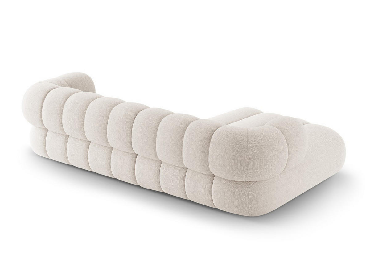 ECKSOFA Koge aus Chenille-Stoff leichtes beige 5 Sitzplätze - Creme, Textil (165/270cm) - Cosmopolitan Design