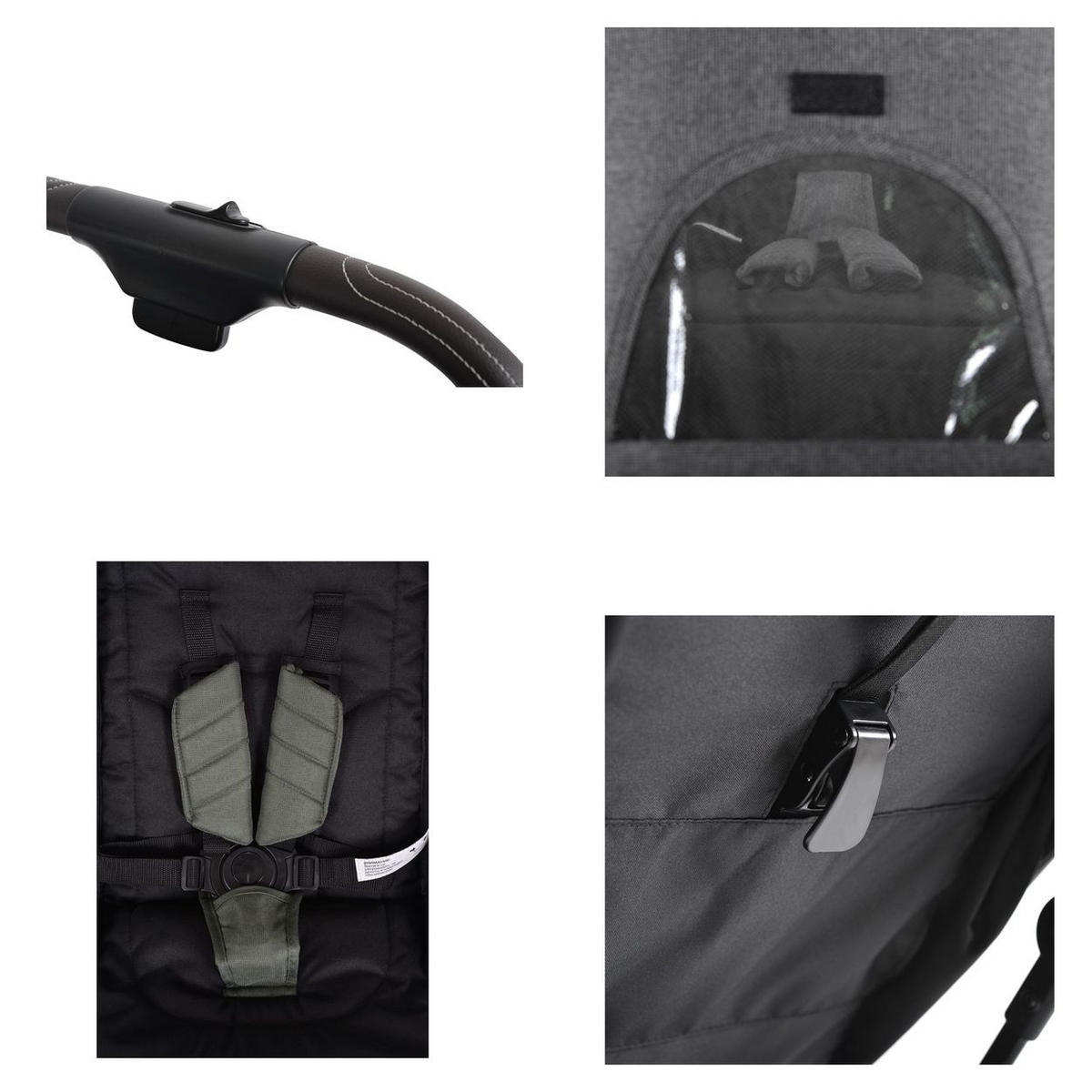 BUGGY easy Fold grün Alu Sonnendach verstellbar, faltbar, Korb - Grün, Metall (89/43/103cm) - Cangaroo