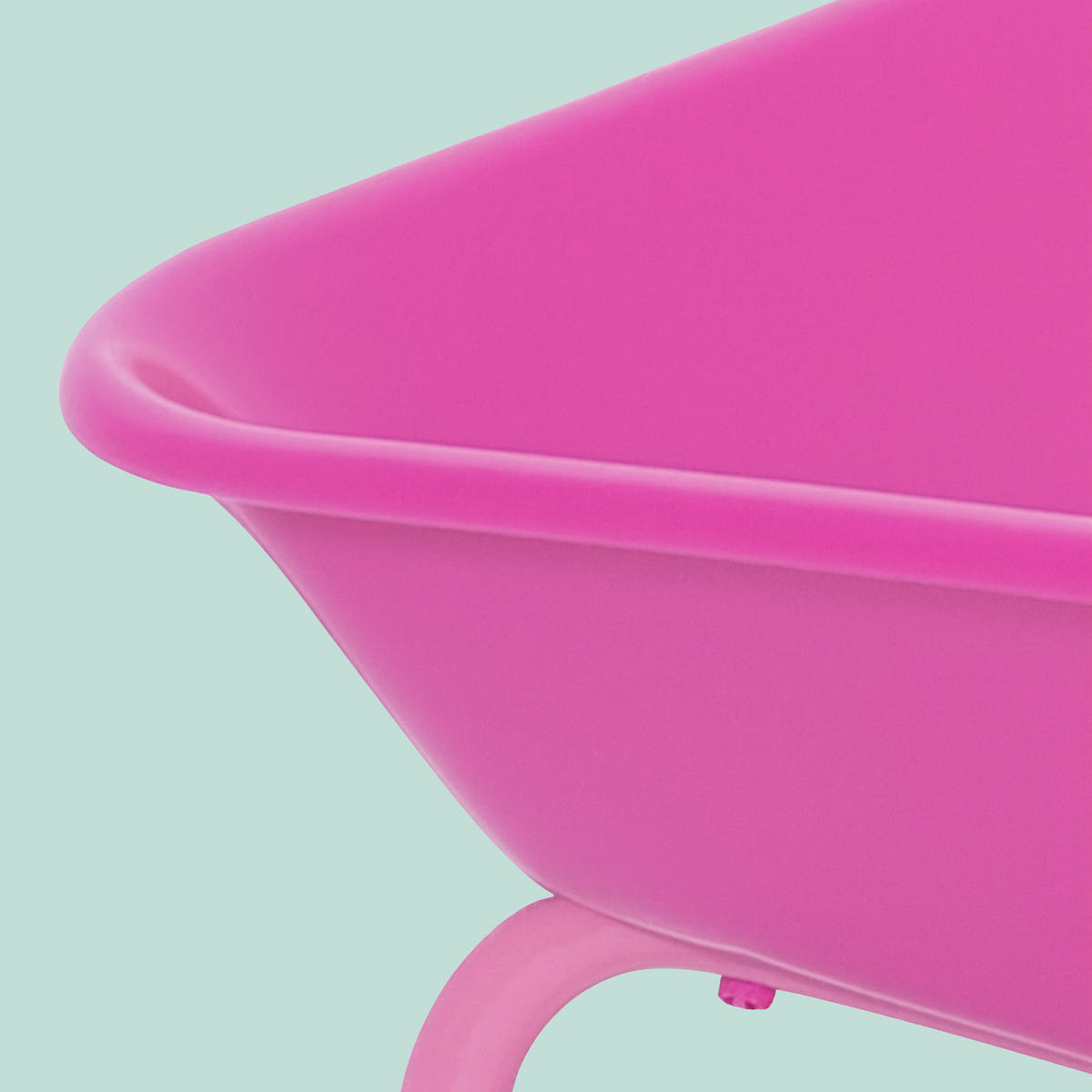KINDER-SCHUBKARRE - Pink, Kunststoff/Metall (74/43/36cm) - Relaxdays