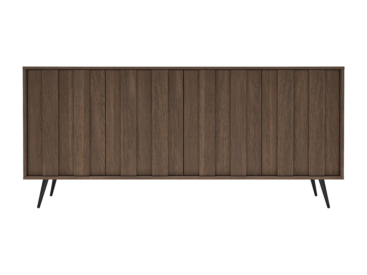 SIDEBOARD - 183.3 cm x 40 cm - holz - naturfarben dunkel Kalsiya - Naturfarben, Holz (183.3/82.6/40cm) - Vente-Unique