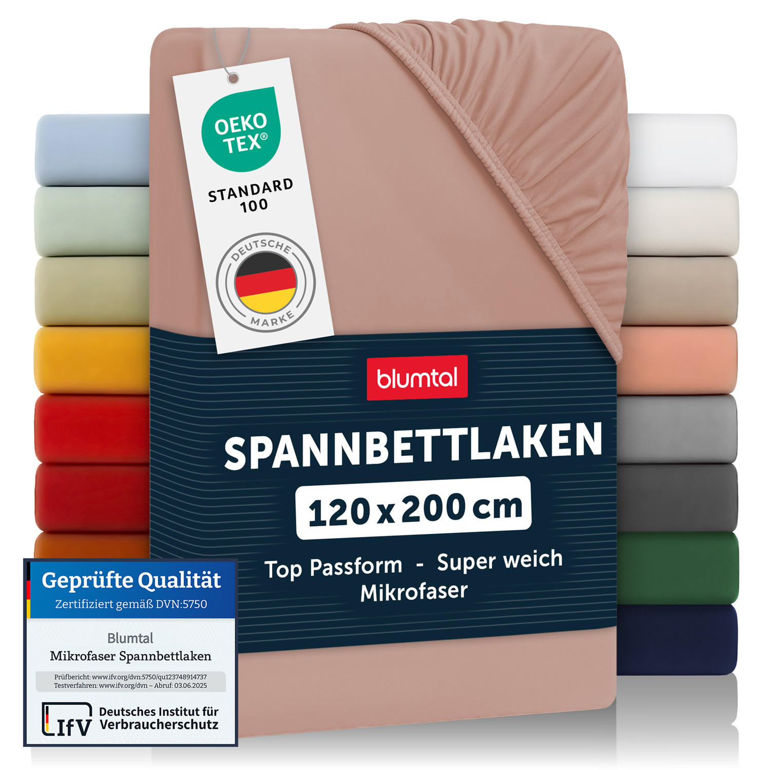 SPANNBETTLAKEN aus 100% Mikrofaser - 30 cm Steghöhe - 120/200/30 cm Rosa - Rosa, Textil (120/200cm) - Blumtal