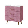 KOMMODE Velia Rosa 70 x 78.5 cm mit 3 Schubladen - Pink, Holzwerkstoff (70/78.5/39cm) - Vicco