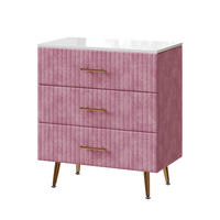 KOMMODE Velia Rosa 70 x 78.5 cm mit 3 Schubladen - Pink, Holzwerkstoff (70/78.5/39cm) - Vicco