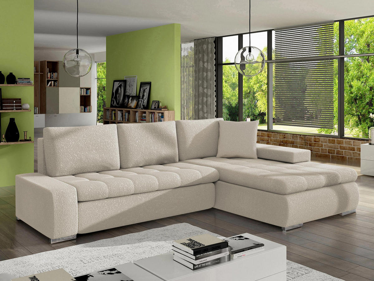 ECKSOFA Orkan Mini Premium - Beige, Holz/Textil (265/185cm) - MIRJAN24