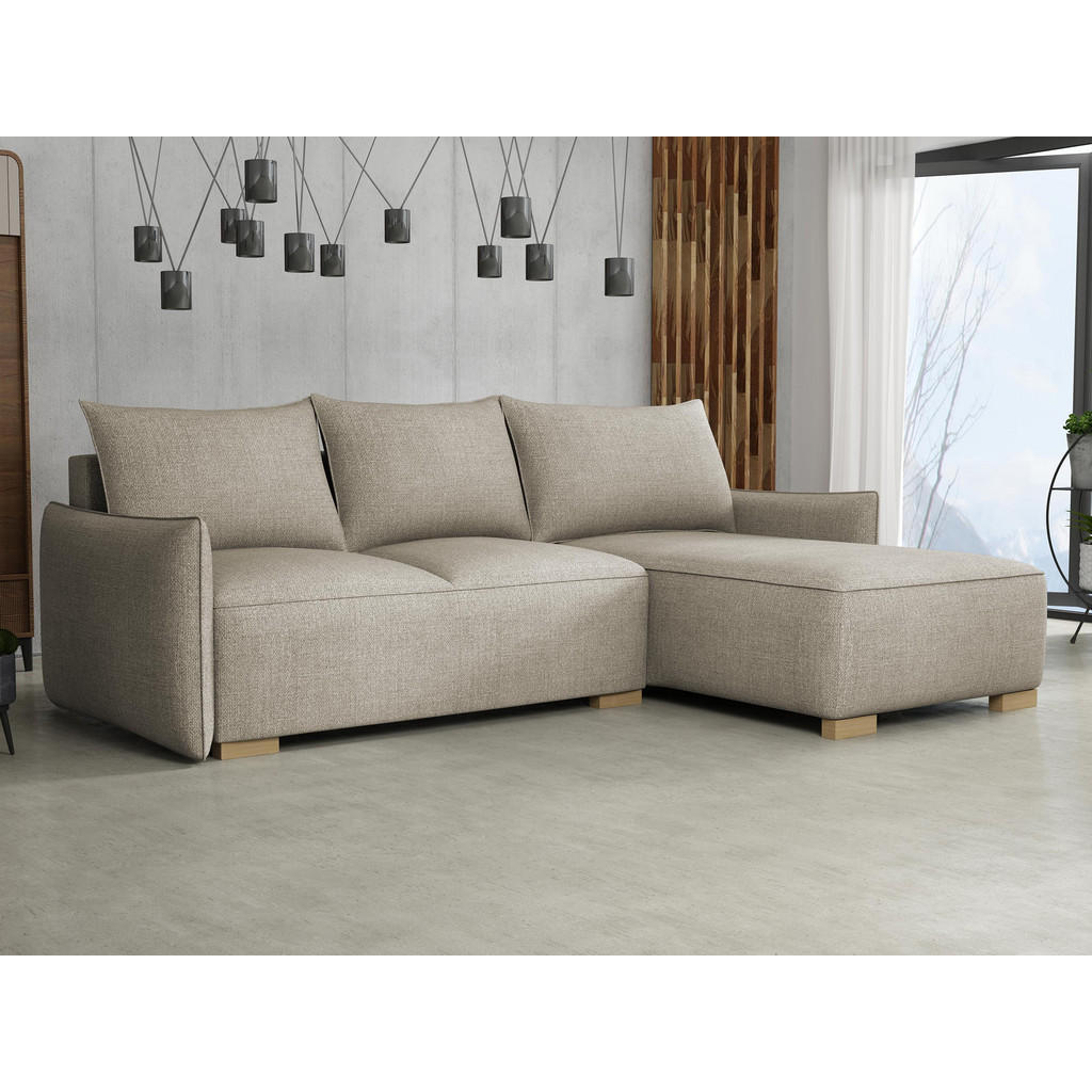 Thumbnail - Mirjan24 Eckschlafsofa, Natur, Textil, 5-Sitzer, L-Form,L-Form, 240x155 cm, Wohnzimmer, Sofas & Couches, Wohnlandschafte...